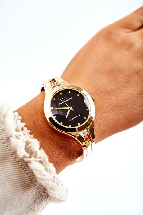 Giorgio a Dario Golden Women's Watch on the Black Pistento Black Shield