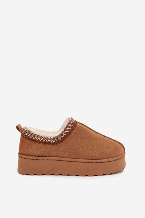 Nízké dámské sněhule s výšivkou na platformě Camel Taliah