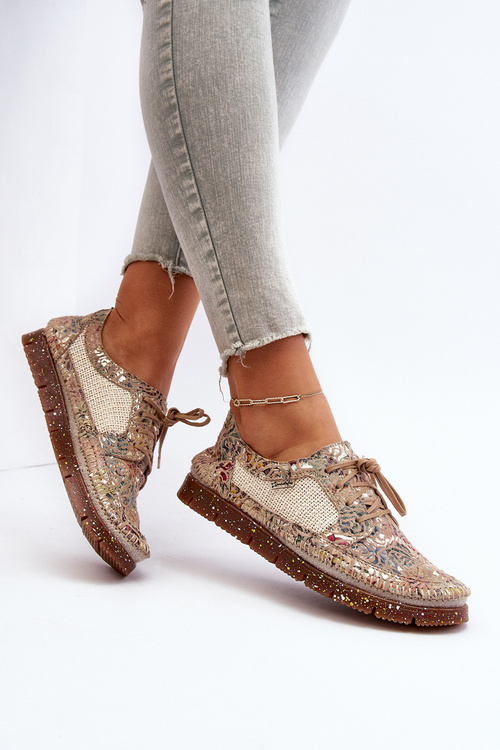 Dámske kožené topánky Maciejka 05850-22 Svetlo béžové