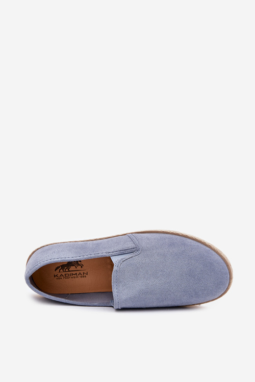 Pánske espadrilky z eko semišu modré Lunaria