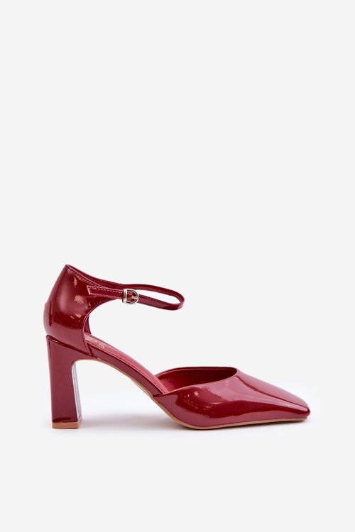 Lodičky Na Opätku Z Lakovanej Eko Kože Bordové Emindria