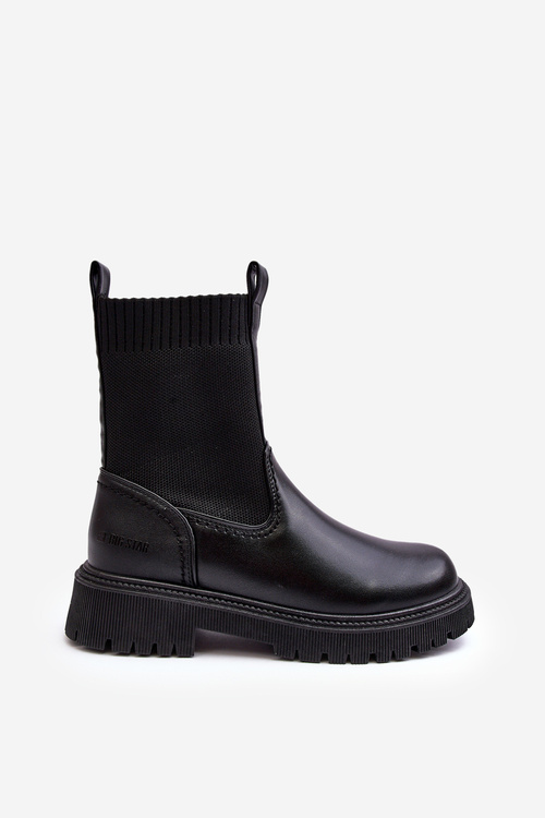 Botky Na Plochém Podpatku Černé Big Star MM2745432