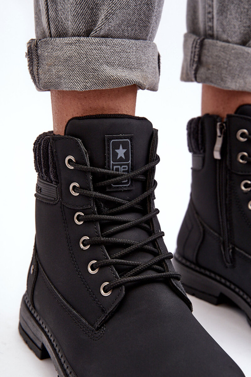 Dámske kožené topánky, čierna katalis