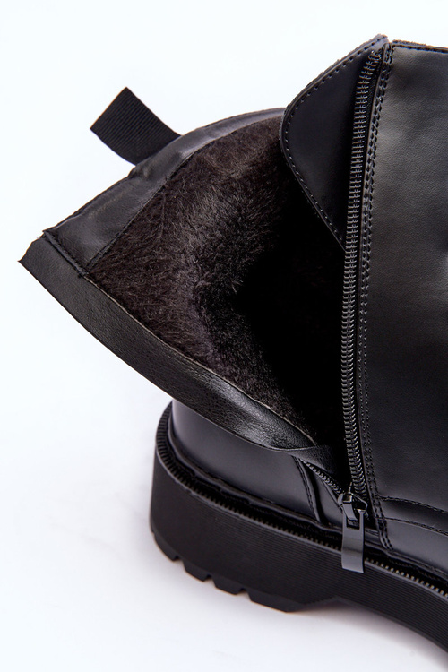 Kožené Pracovní Boty Černé Teflorna