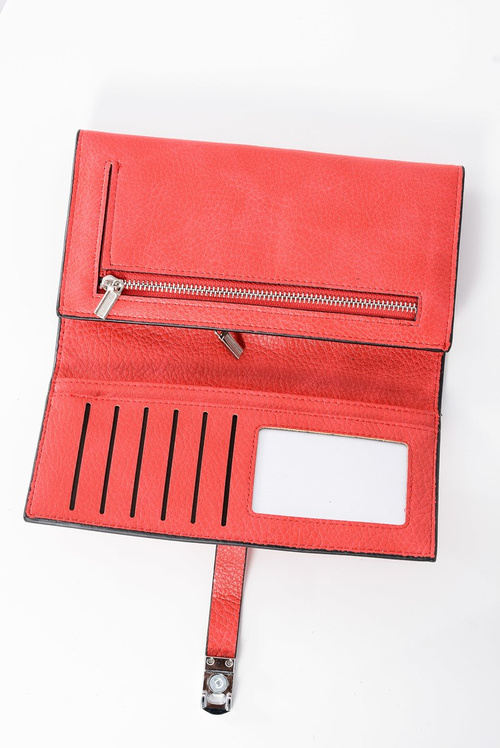 Elegantná ženská červená peňaženka pre magnet