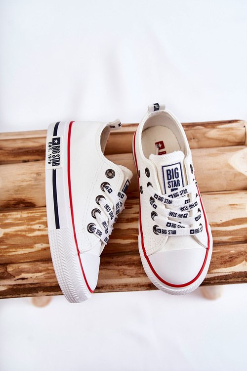 Dětské kožené tenisky BIG STAR KK374042 Bílé