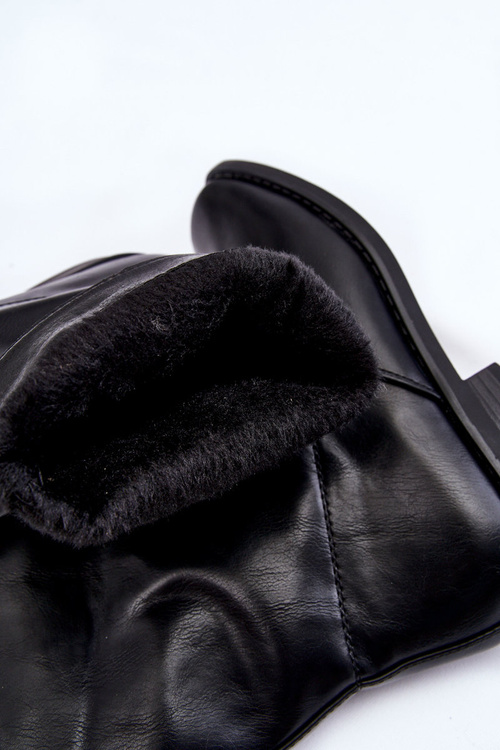 Dámské teplé nazouváky černé Calan