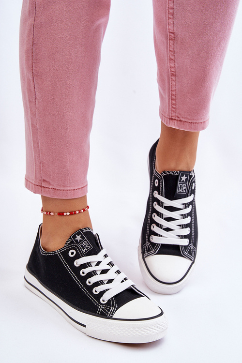 Dámské klasické tenisky černé a bílé Ecoma