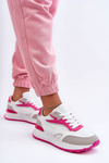 Dámské sportovní boty na platformě bílo-růžové Henley