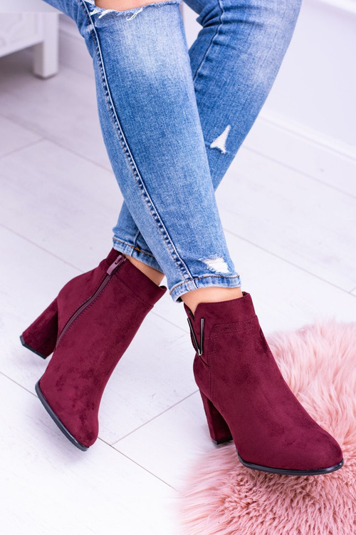 Sergio leone burgundské topánky na stĺpiku semišové valenia