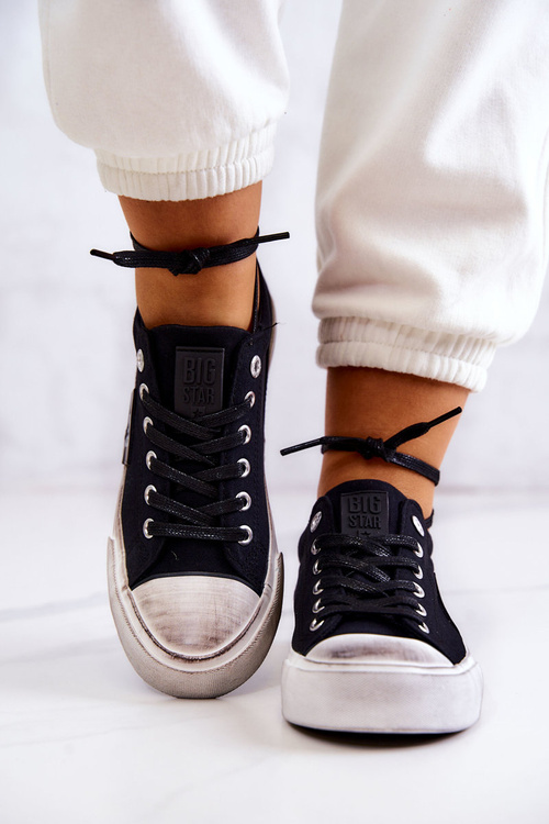 Dámske tenisky Veľká hviezda JJ274354 Čierne a biele tenisky