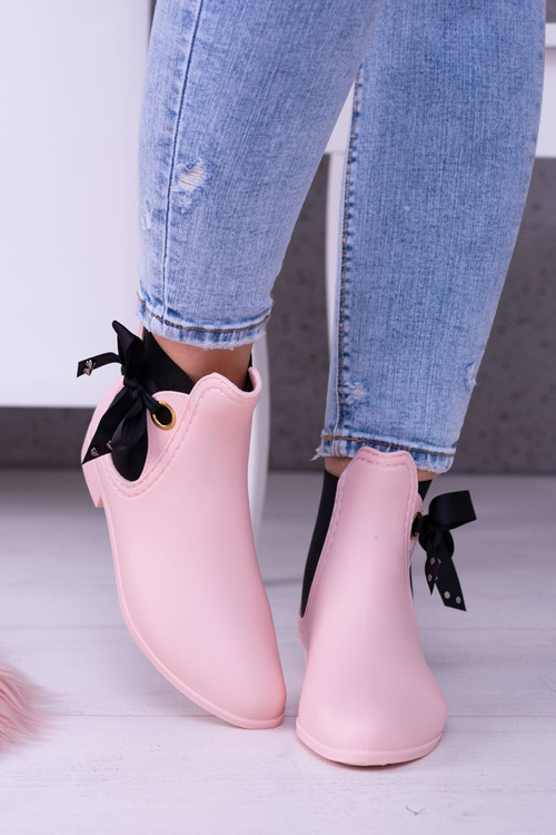 Ružové matné dámske galoshes jedného dňa Jodhpur topánky