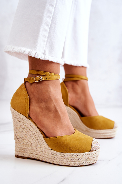 Espadrilky Na Klínu žluté Nemeira