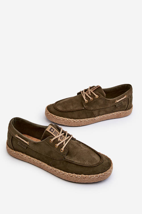 Pánské šněrovací espadrilky Big Star NN174055 khaki