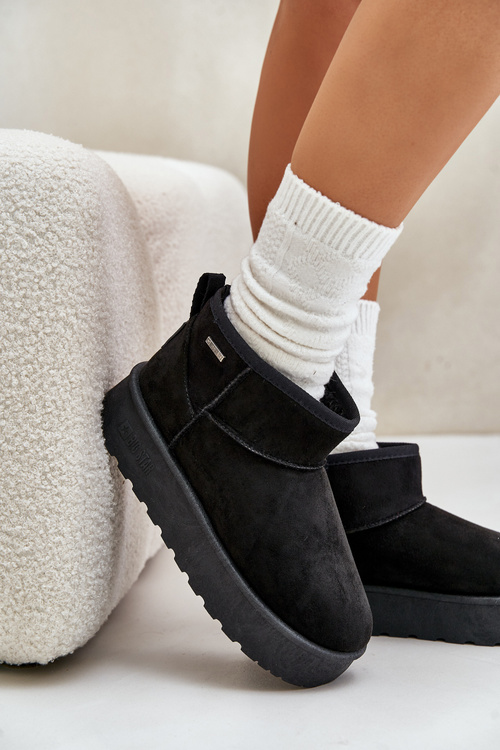 Nízke Snehové Topánky Na Platforme Big Star OO274A099 Čierne