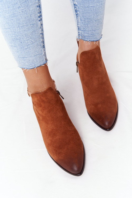 Topánky s výrezmi na Vincez Post 21-10558 Camel