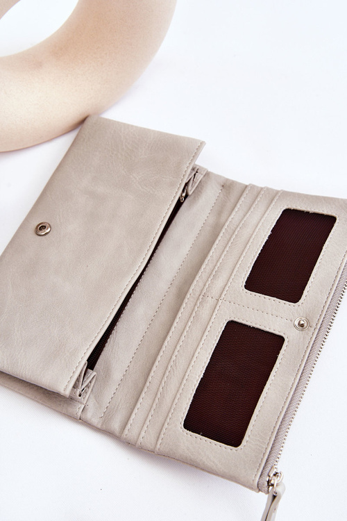 Dámská velká prostorná peněženka Šedá Evina