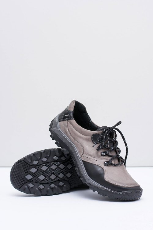 Pánska kožená šedá trekkingová topánky gretín