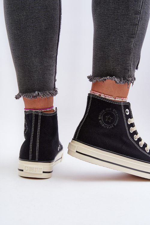 Dámske vysoké tenisky Big Star NN274283 Čierne