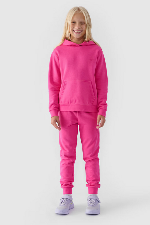 Dívčí Nekořeněná Mikina S Kapucí Hladká Fialová 4F 4FJWMM00TSWSF1316-51S