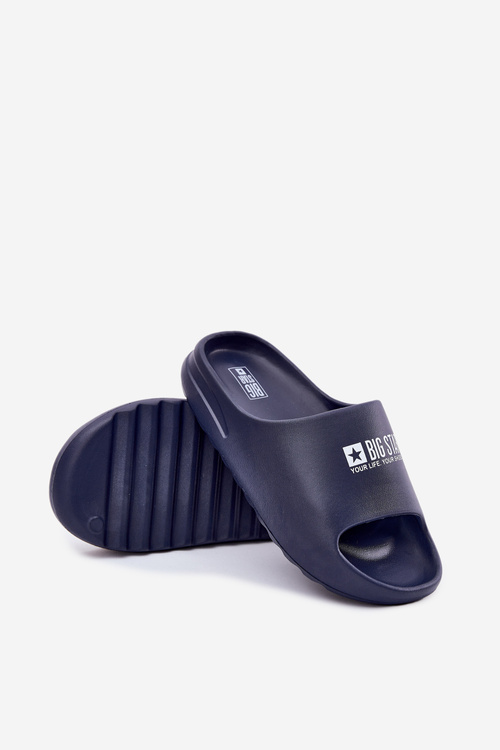 Pánské Pěnové Pantofle S Logem Big Star RR174A014 Tmavě Modré