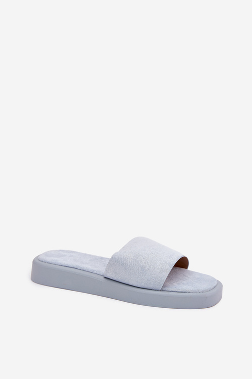 Dámské Sandály Na Platformě Z Eko Semiše Světle Modré Jorina