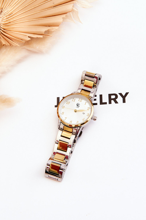 Dámské ocelové vodotěsné hodinky GG Luxe stříbror-Zlato