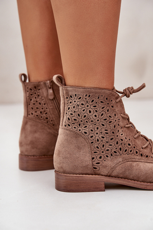 Dámské Boty Se Vzorem Hnědé S.Barski HY66-136