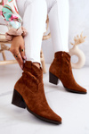 Camel Devon Cowboy Boots Suede topánky