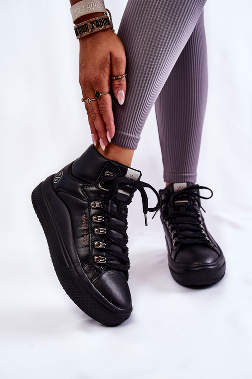 Dámské vysoké tenisky Cross Jeans KK2R4029C Černe