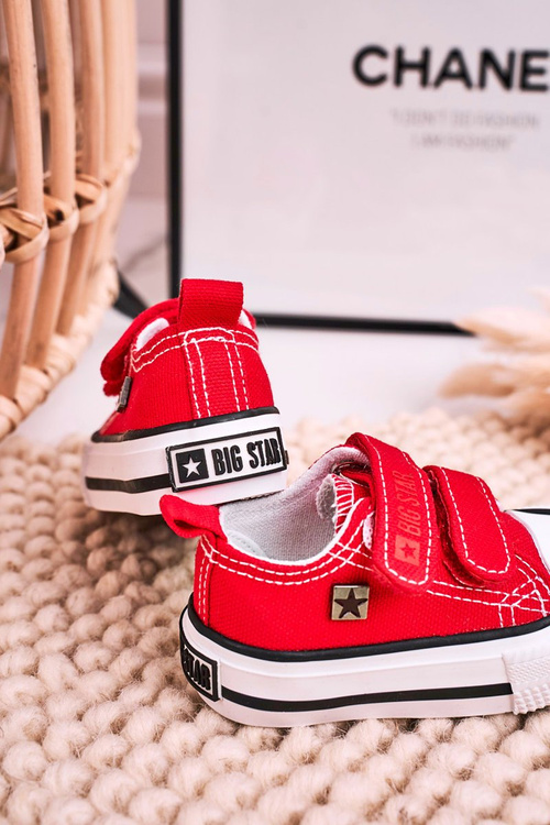 Dětské Tenisky Na Suchý Zip BIG STAR HH374202 červené