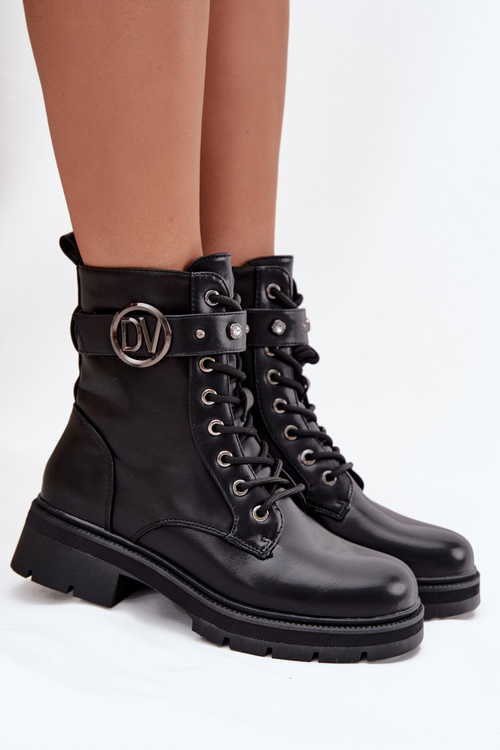 Zateplené workery dámské s ozdobným detailem černé Talyssa