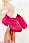 Veľká hviezda JJ374131 Openwork Sneakers Pink