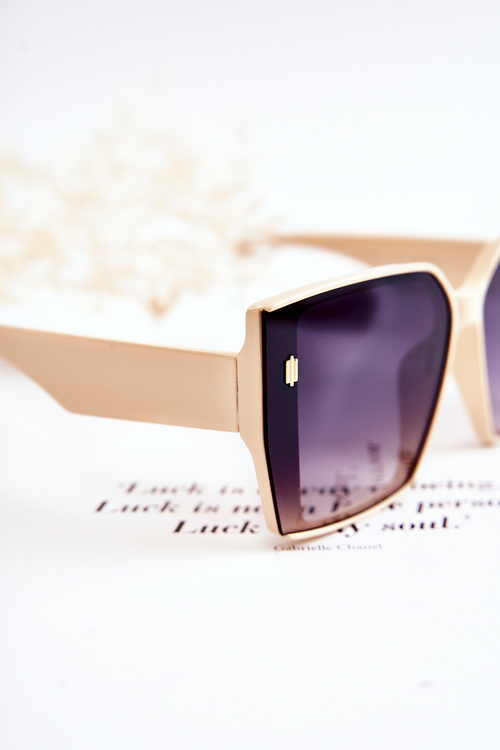 Čtvercové sluneční brýle V110021 béžove