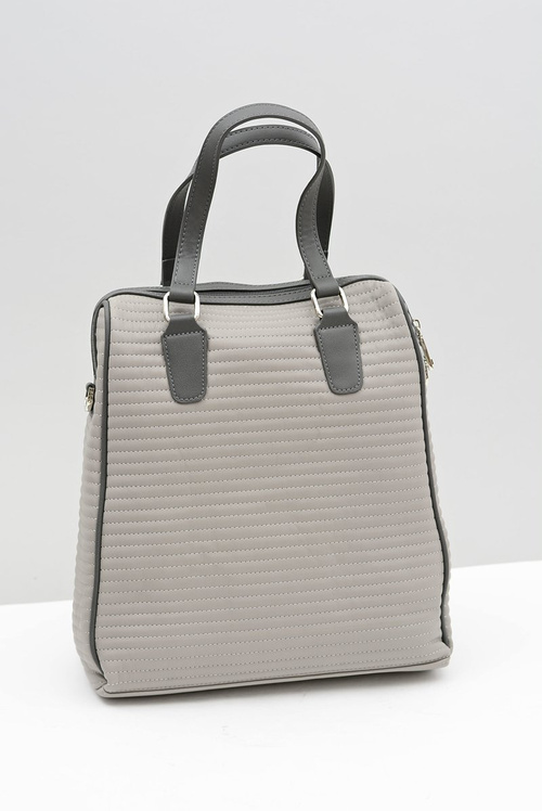 Dámska veľká prešívaná šedá taška