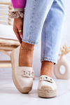 Klasické Espadrilky Na Platformě béžove Julianne