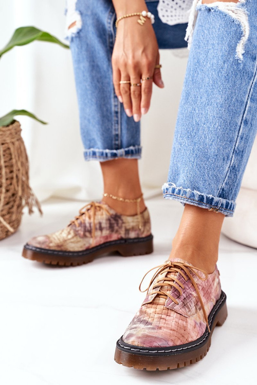 Dámske kožené topánky Oxford Maciejka 04087-46 Multicolor