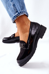 Dámske lakované topánky čierne Montius