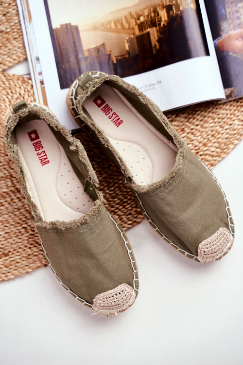Ženské espadrilles spletené Khaki Big Star DD274760 Sole