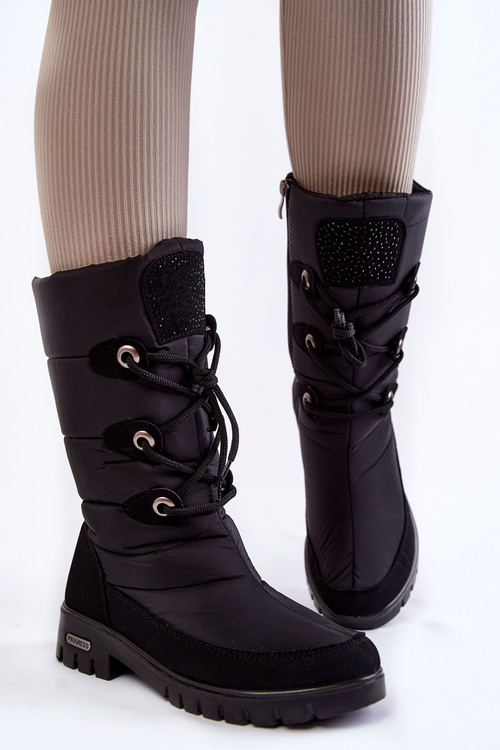 Vysoké izolované snehové topánky Progress progj-20-07 čierna