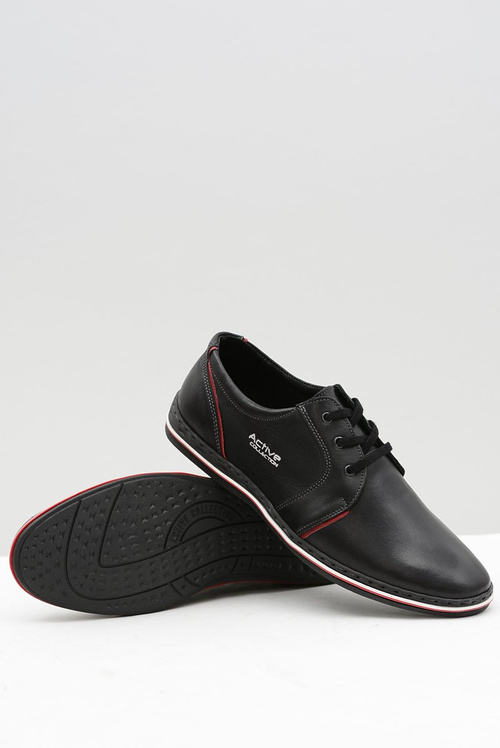 Čierna kožená pánska topánky marko