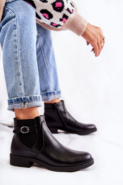 Dámské zateplené boty Jodhpur Černé Janette