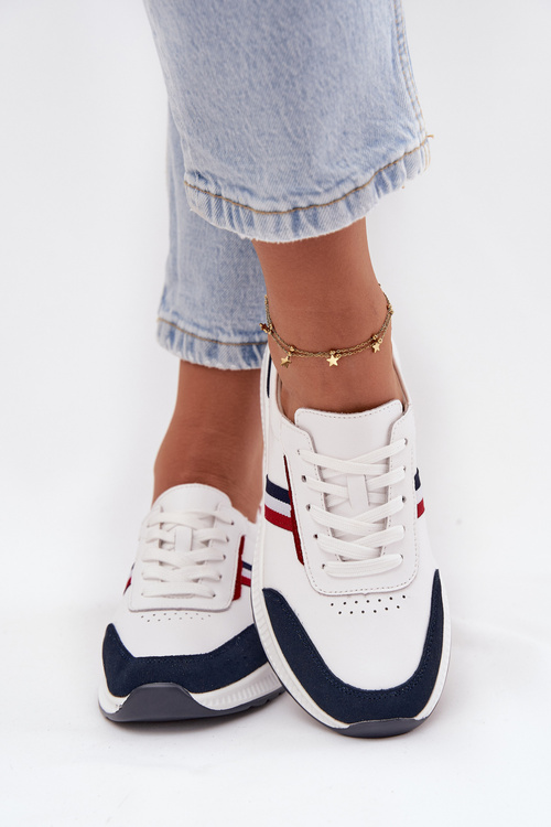 Dámske kožené športové topánky bielo námornícka Lorvessa