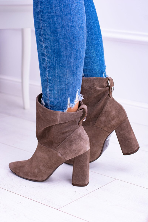 Vysoké semišové topánky na Post Laura Messi Khaki 1857