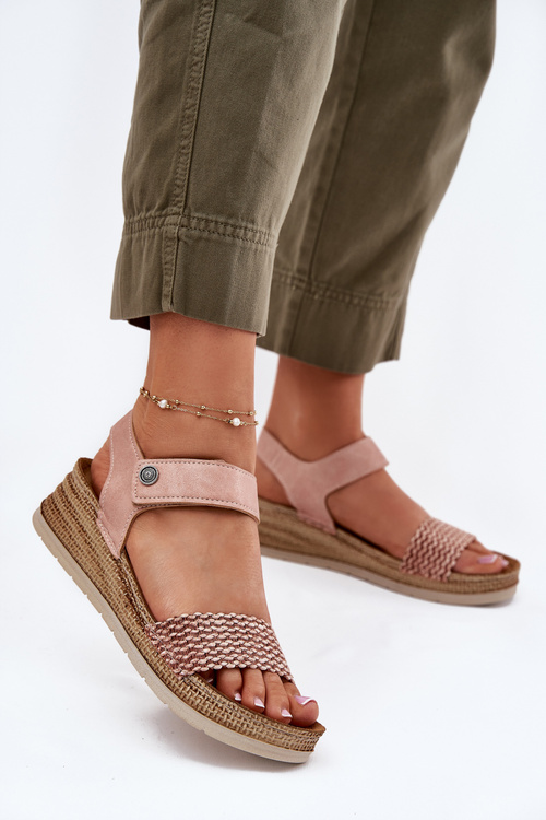 Dámské Sandály Na Klínu Růžové Inblu RV000014