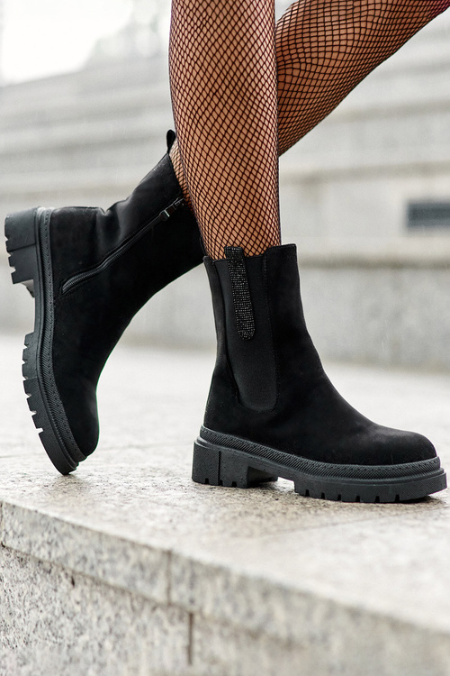 Jodhpur Boots Dámska semišová čierna Alexetta