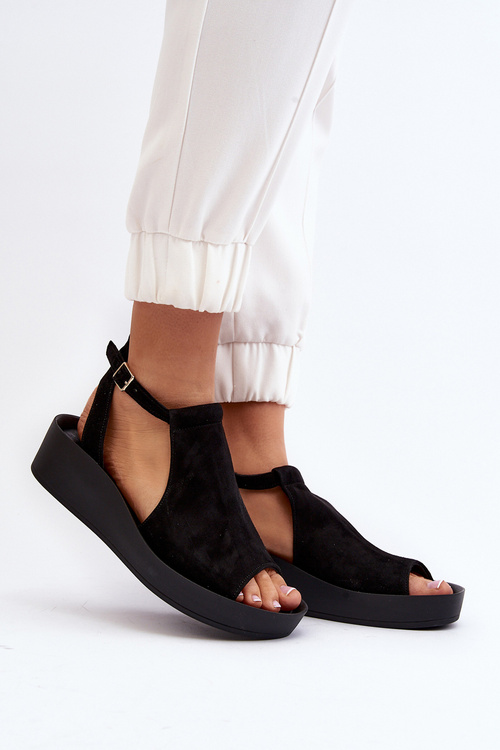 Zazoo 2914 Dámské sandály z semiše Černé