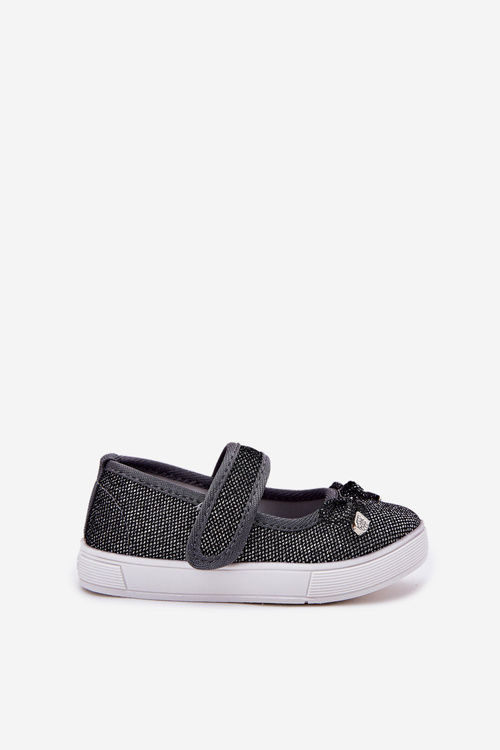 Detské Baleríny S Mašľou Čierne Amirinas