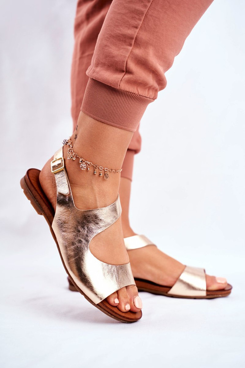 Dámska Laura Messi 1116 Kožená zlatá vollare