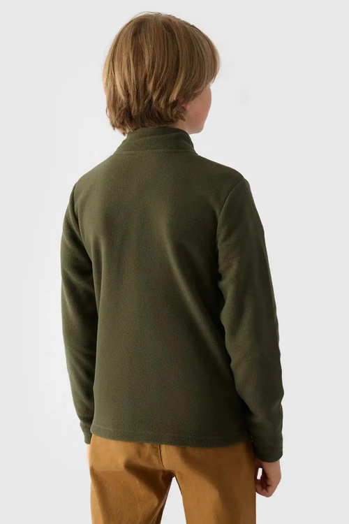 Klučičí Fleecová Mikina S Límcem 4F Khaki 4FJWMM00TFLEM245-36S